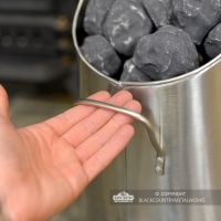 Carry Handles on the Coal Hod to Scale