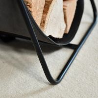 Close up of Log Holder Steel Frame 