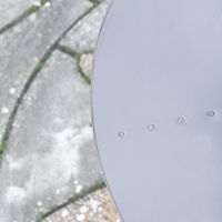 Close up of circular steel lid 