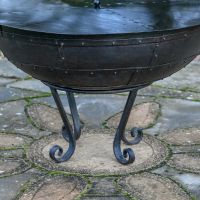 Close up of Firebowl Stand & Lid 