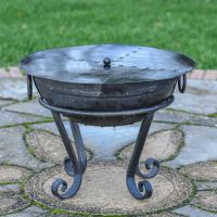 60cm Kadai Lid on Stand and Bowl 