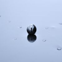 Close up of ball finial handle 