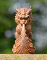 Cast Iron Fire Breathing Dragon Garden Sculpture