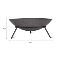 Steel Fire Bowl & Tripod Stand Measurements