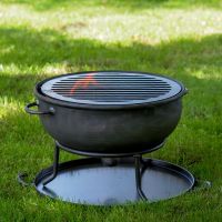 Fire Pit with Lid and Grill 