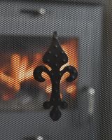 Close up of traditional detailing on fire guard