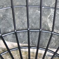 Black Wirework Fireside Log Basket Close Up