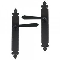 Fitzgerald Black Tudor Sprung Lever Latch Set Sold In a Pair