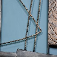 Close-up of the Detail on the Leaf Style "Fleet of Boats" Wall Art