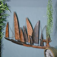 "Fleet of Boats" Wall Art in a Leaf Design