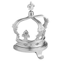 Fleur De Lys Crown Stocking Holder in a Bright Chrome Finish