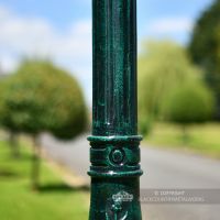 Fluted Green Cast Iron Lighting Column