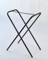 Close up of base detail on rustic finish folding table