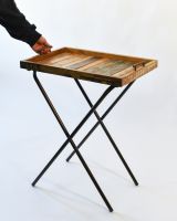 Scale image of reclaimed wood folding table