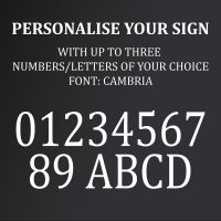Letters and Numbers Available on the Traditional Iron Ornate Number Sign