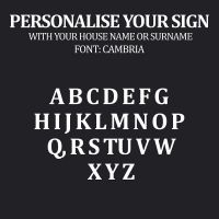 Fonts for custom house name sign 