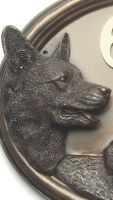 "Franklin" Corgi Dog House Plaque