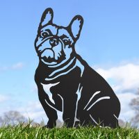 French Bulldog Silhouette in Situ in a Field