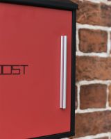 Contemporary Black and Red Post Box 