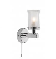 Frosted Glass Contemporary Single Bulb Wall Light