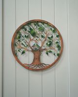 Green and Rustic Love Birds Wall Art