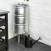 Galvanised Water Butt in Situ
