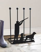 Boot Rack with cream wall behind
