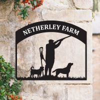 Steel Game Season Arched House Name Sign