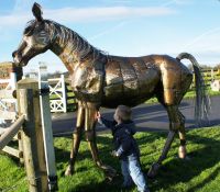 “Brigadier Gerard” Horse sculpture hand made in fabricated steel