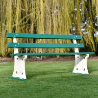 Simple park bench with disks that can be personalised - call to ask