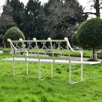 Three-Seater Garden Bench with Side Tables