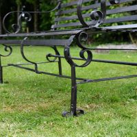 Black Two Seater Park Bench Feet