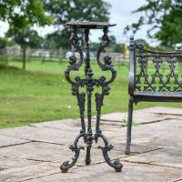 Cast Iron Aged Black Long Gothic Table