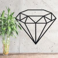Black Steel Wall Art of Diamond 