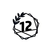 Geometric Leaf House Number Sign Created From Sheet Steel