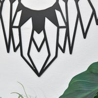 Close-up of the Geometric Design of the Lion Steel Wall Art
