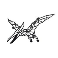 Geometric Iron Pterodactyl Wall Art Finished in Black