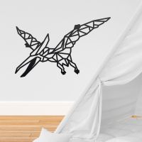 Geometric Iron Pterodactyl Wall Art in Situ in a Children"s Play Room