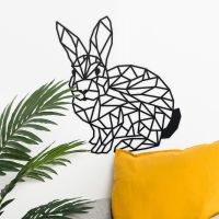 Geometric Rabbit Wall Art in Situ in the Home