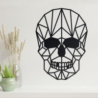 Geometric Skull Steel Wall Art 