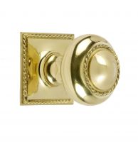 Georgian Polished Brass Centre Door Knob