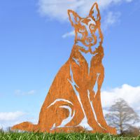 German Shepherd Silhouette on Display Outside 