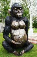 “General Godfrey” Eastern Mountain Gorilla Garden Sculpture