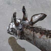  view of the Back of the Drinking Giraffe Sculpture