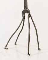 Close up of leg detail on recycled metal home decor art sculpture