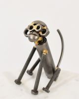 "Gizmo" the Recycled Metal Monkey Sculpture