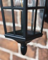 Cross Design On Glass Panels On Lantern 