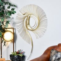 Gold Spiral Wall Art in Situ in the Home