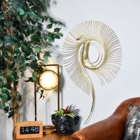 Gold Spiral Wall Art in Situ in a Modern Sitting Room