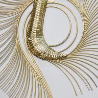 Close-up of the Gold Spiral on the Wall Art